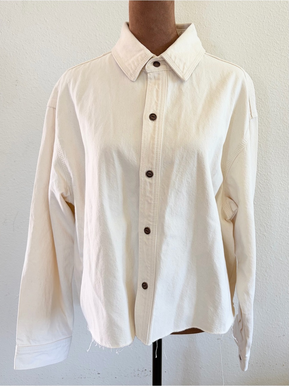 rag & bone Off-White Cream Collared Shirt
